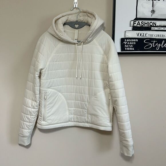 Like New Lululemon Light Ivory Dynamic Movement Hoodie Sz 6 - Picture 1 of 8